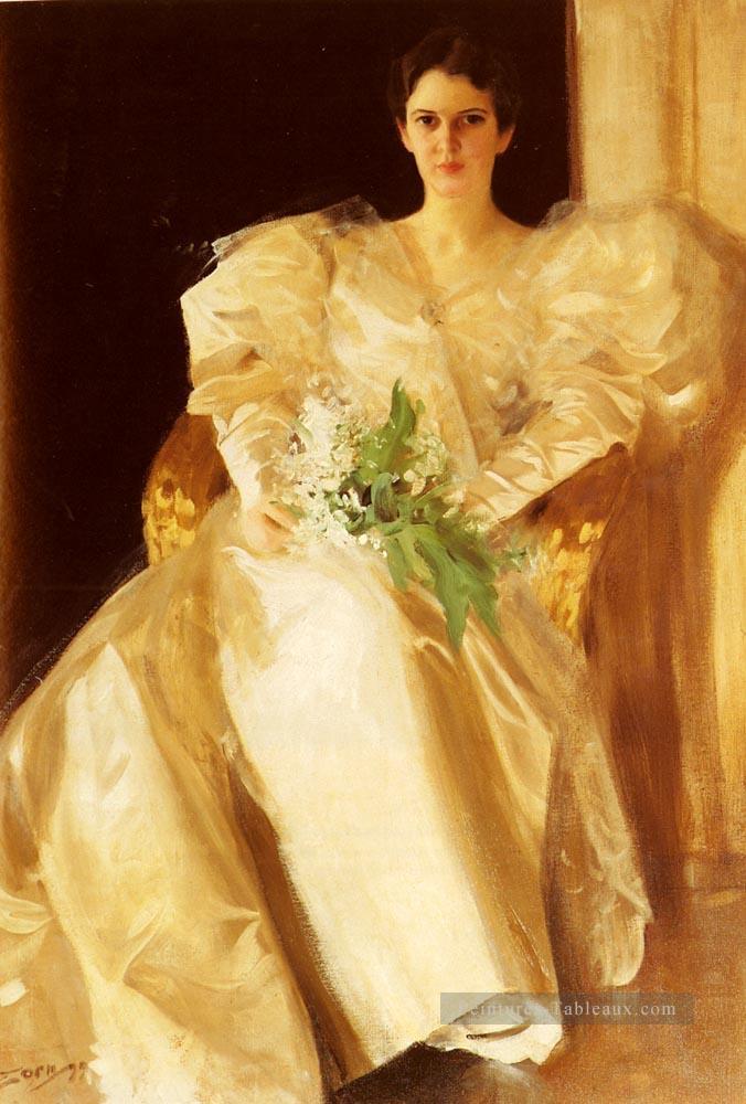 Portrait de Mme Eben Richards avant tout Suède Anders Zorn Peintures à l'huile